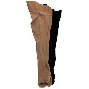 X2 Bauerfeind Venotrain Micro AG CCL 1 XL Short Beige Black Compression Socks